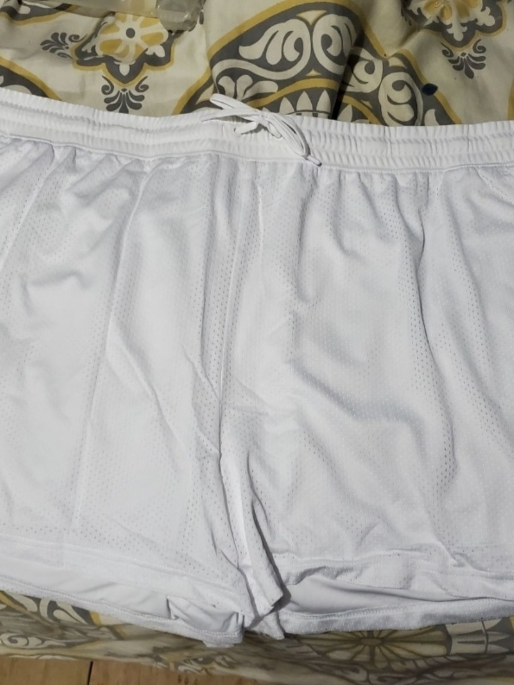 Women's DriWorks White Athletic Mesh Shorts